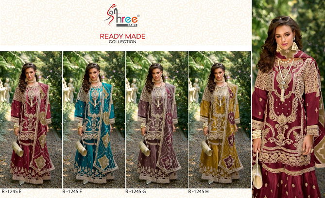 R 1245 By Shree Organza Embroidery Pakistani Suis Wholesale Price In Surat